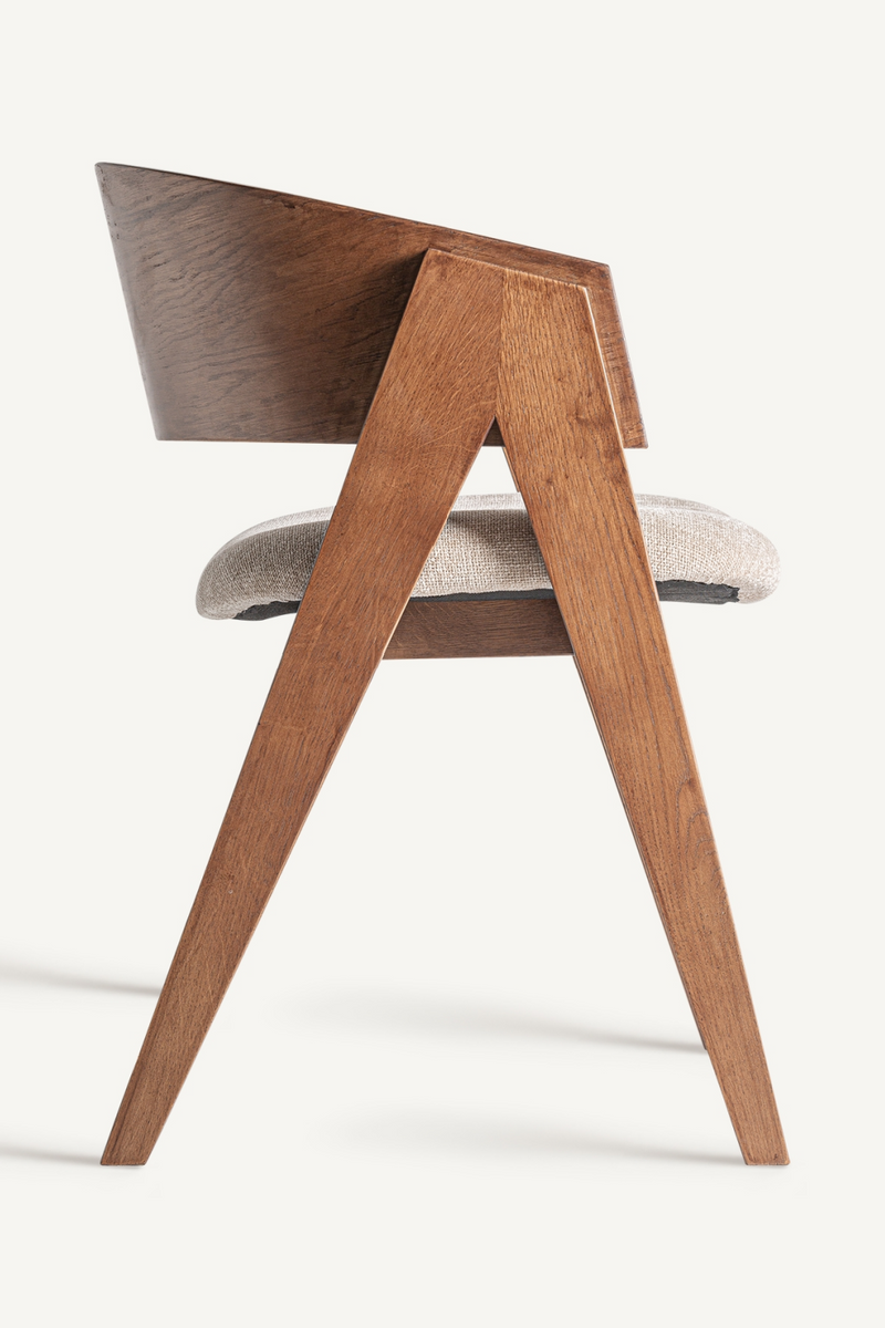 Oak V-Leg Accent Chair | Vical Home Madiran | Oroatrade.com