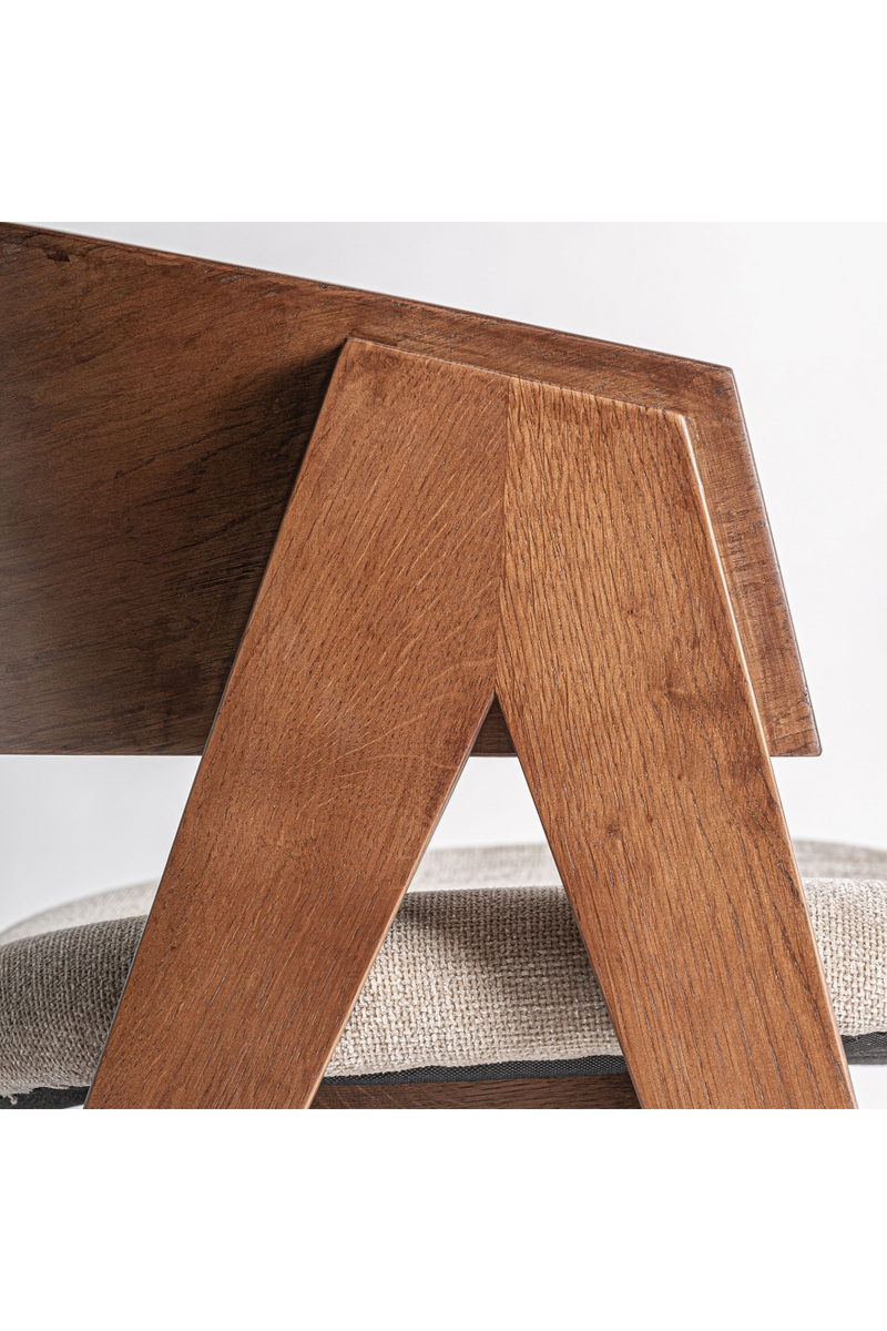 Oak V-Leg Accent Chair | Vical Home Madiran | Oroatrade.com