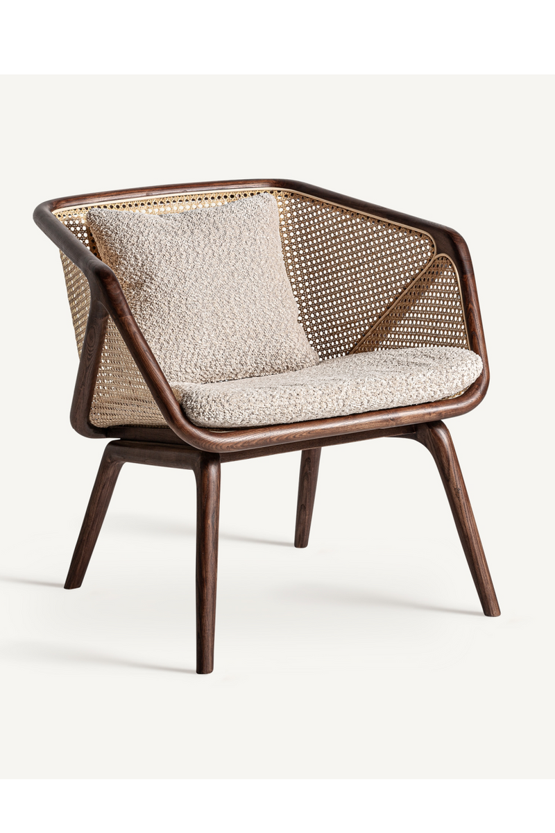 Canework Brown Wooden Armchair | Vical Home Anholt | Oroatrade.com