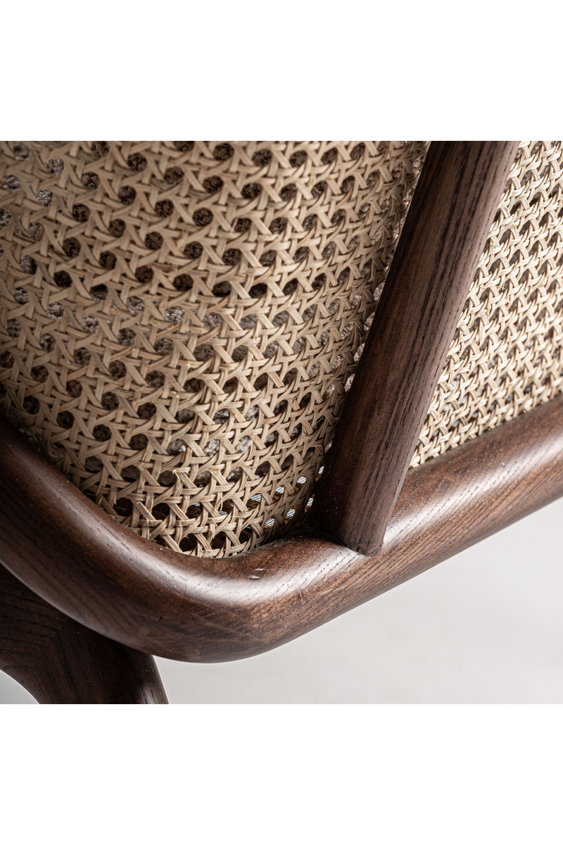 Canework Brown Wooden Armchair | Vical Home Anholt | Oroatrade.com