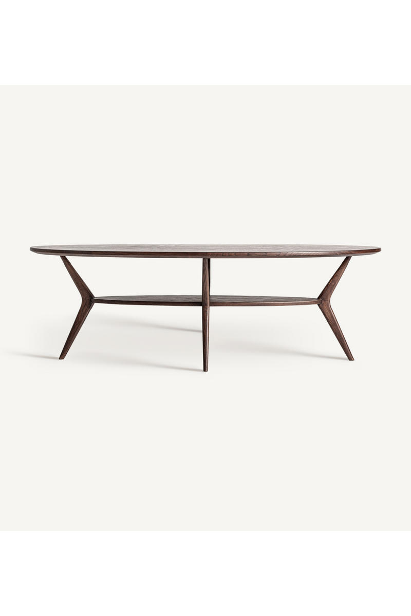 Brown Ash Oval Coffee Table | Vical Home Terborg | Oroatrade.com