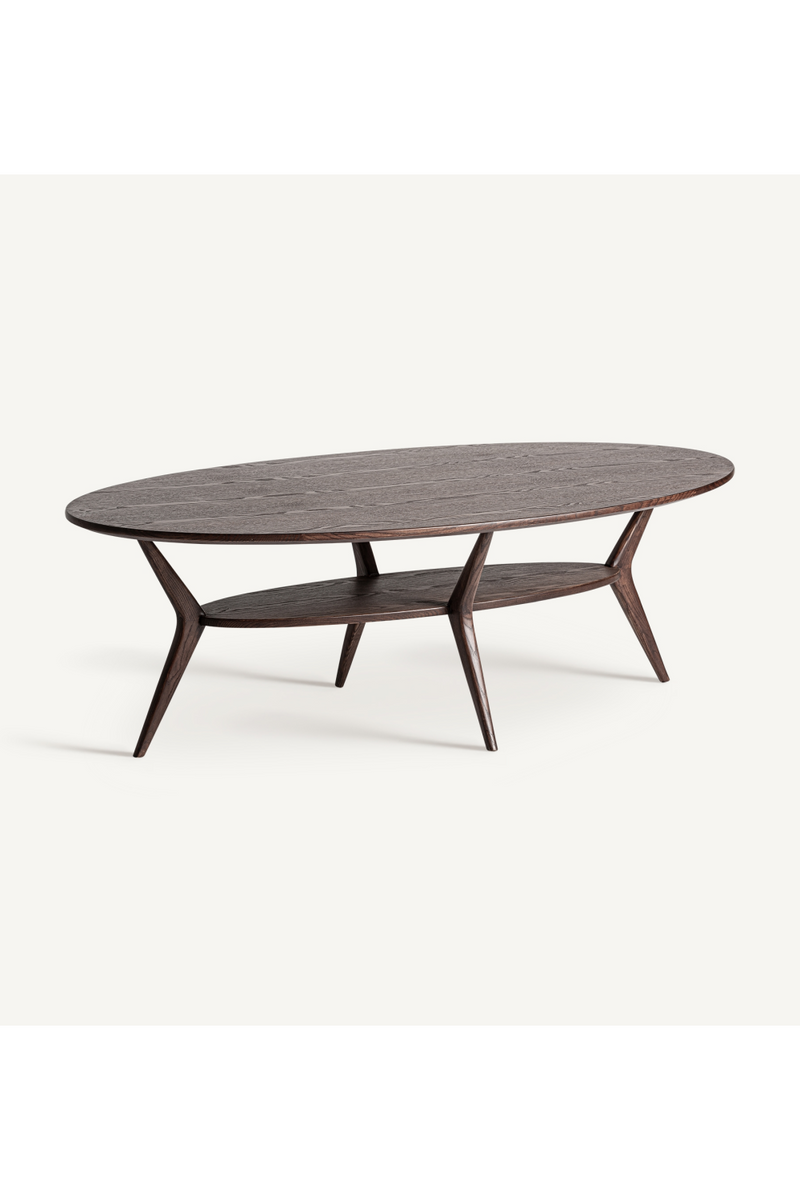 Brown Ash Oval Coffee Table | Vical Home Terborg | Oroatrade.com