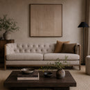 Hospitality furniture -Beige Tufted Sofa - www.oroatrade.com