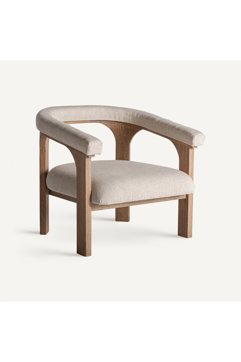 Mango Wood Curved Armchair | Vical Home Racoud | Oroatrade.com