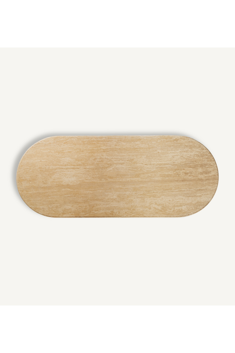 Travertine Oval Dining Table | Vical Home Thiennes | Oroatrade.com