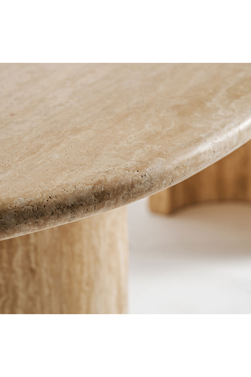 Travertine Oval Dining Table | Vical Home Thiennes | Oroatrade.com