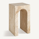Hospitality furniture - Travertine Arc Side Table - www.oroatrade.com
