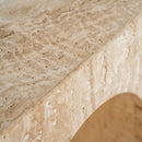 Hospitality furniture - Travertine Arc Side Table - www.oroatrade.com