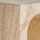 Hospitality furniture - Travertine Arc Side Table - www.oroatrade.com
