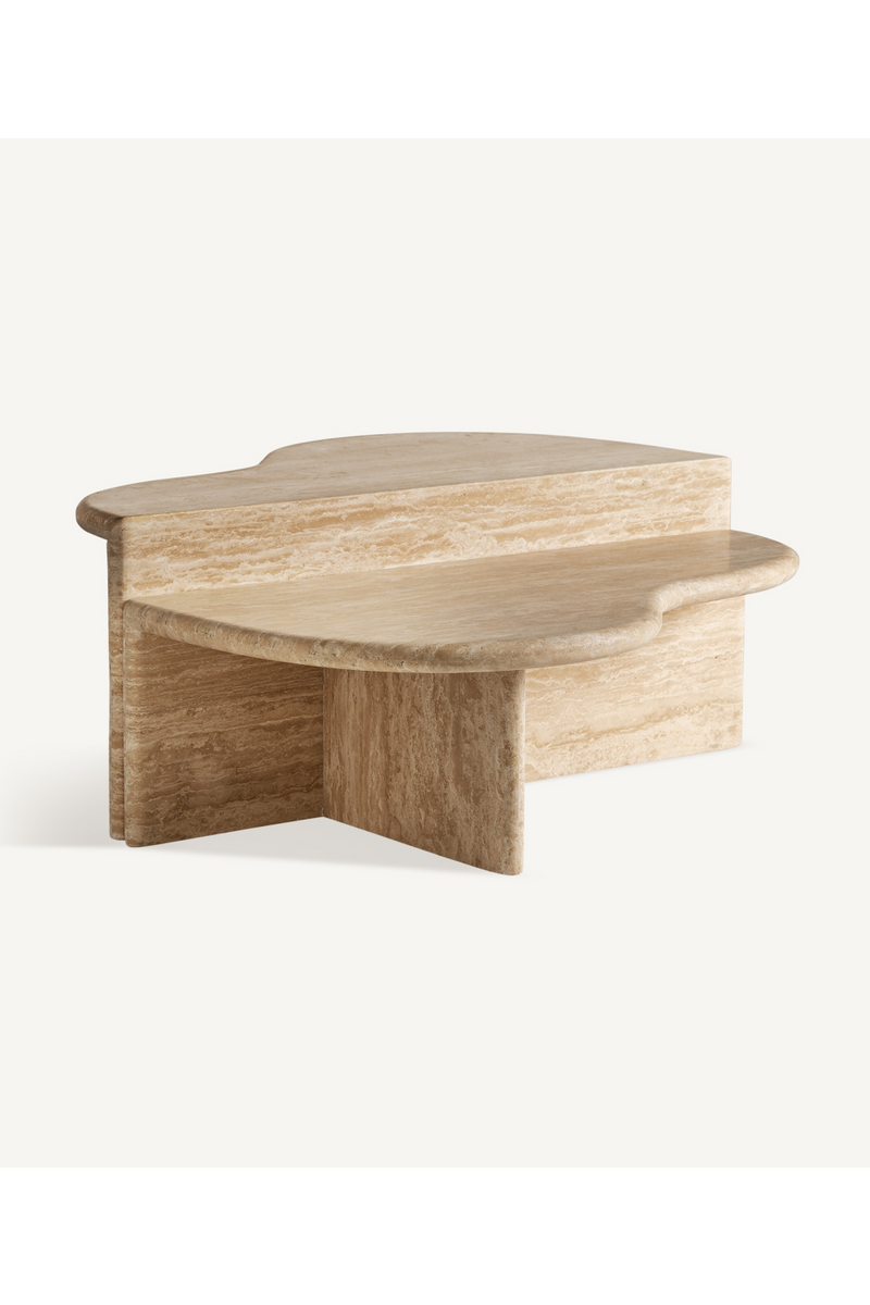 Travertine Organic Coffee Table Set (2) | Vical Home Thiennes | Oroatrade.com