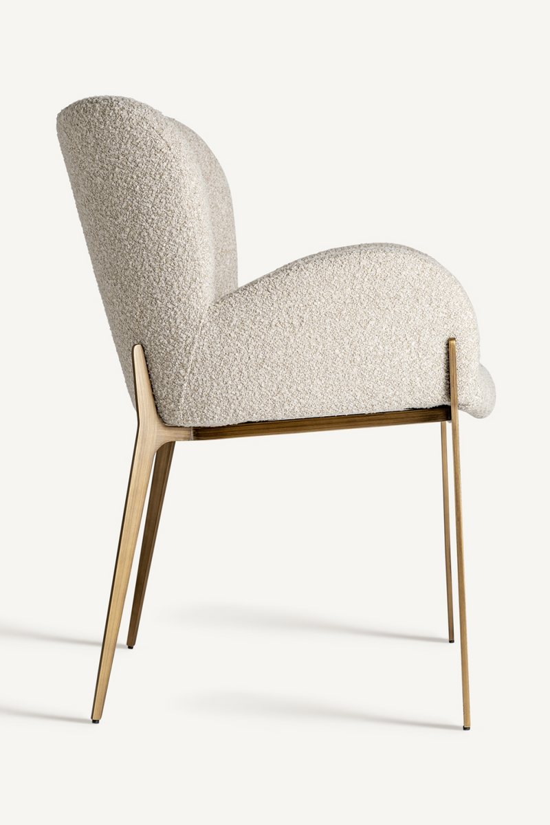 Beige Art Deco Accent Chair | Vical Home Besne | Oroatrade.com