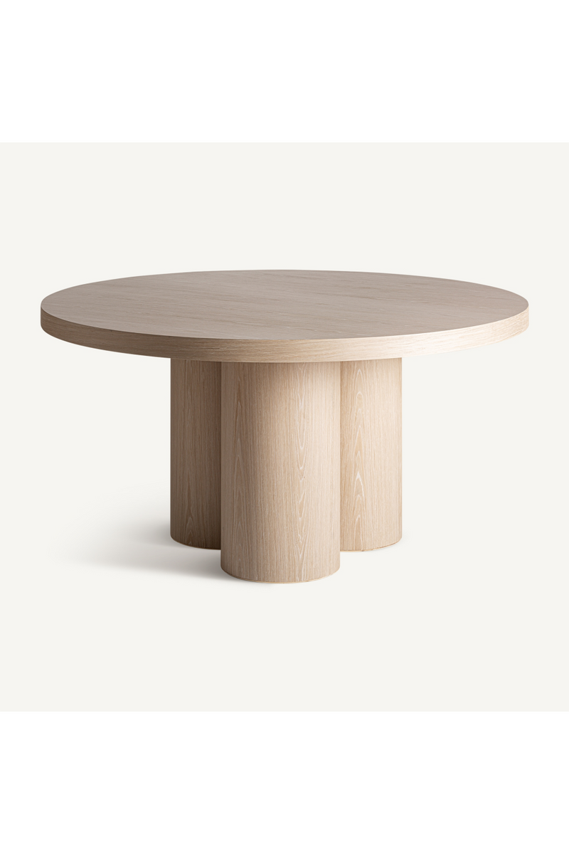 Cream Oak Round Dining Table | Vical Home Prayssac | Oroatrade.com