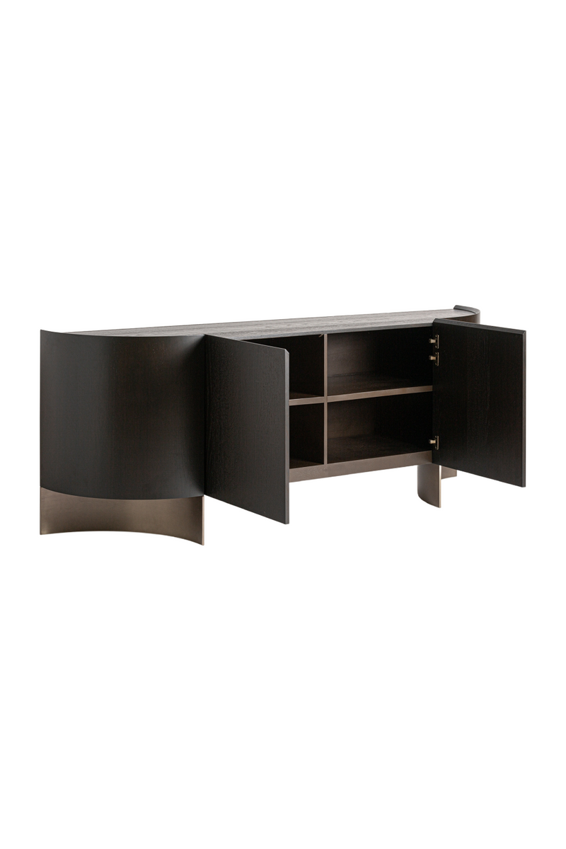 Brown Oak Art Deco Sideboard | Vical Home Neuvic | Oroatrade.com