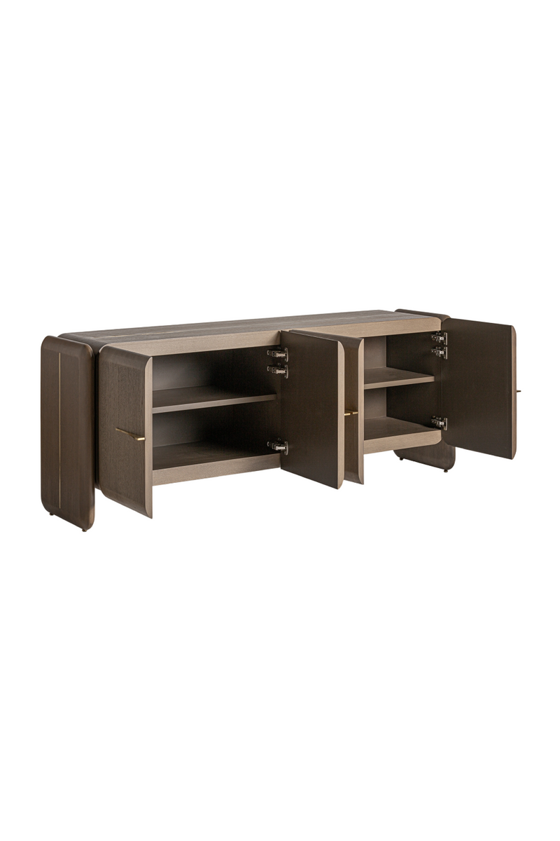 Brown Oak 4-Door Sideboard | Vical Home Ussel | Oroatrade.com