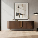 Brown Oak 4-Door Sideboard | Vical Home Treignac | Oroatrade.com