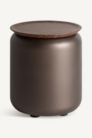 Brown Cylindrical Side Table | Vical Home Bugdorf | Oroatrade.com