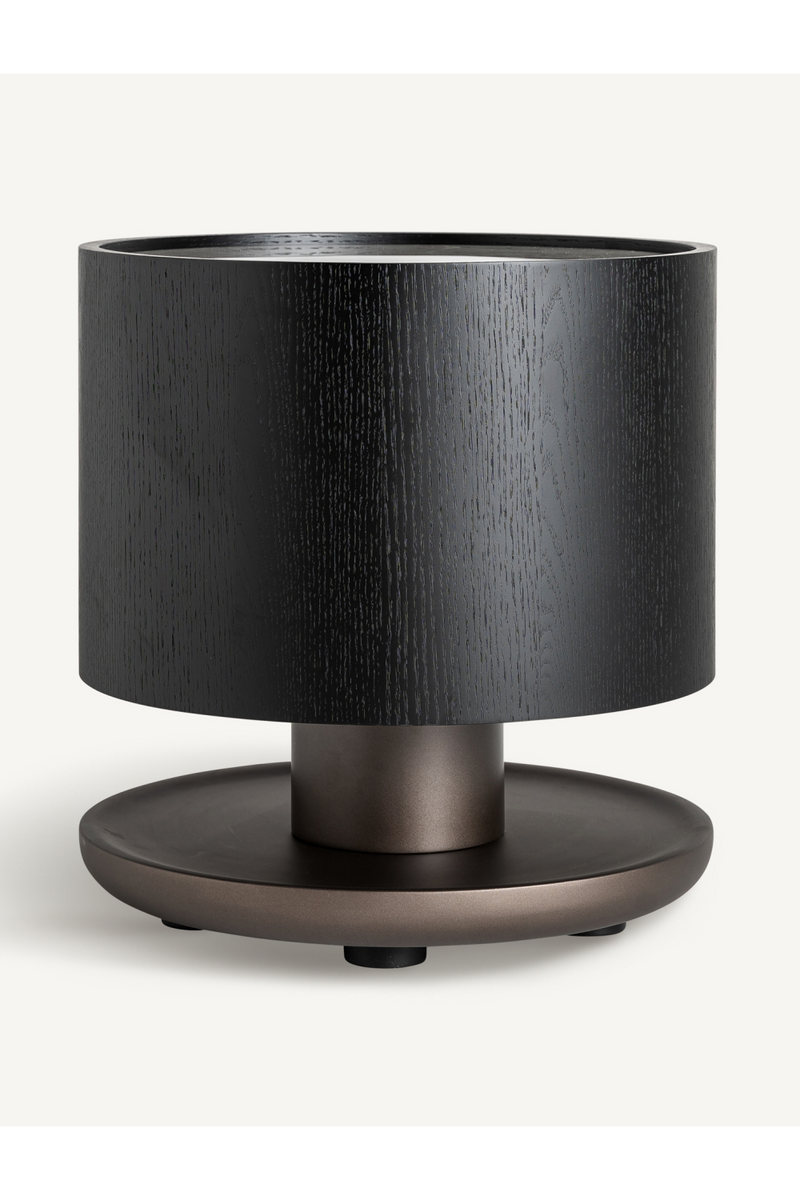 Black Oak Art Deco Side Table | Vical Home Breil | Oroatrade.com
