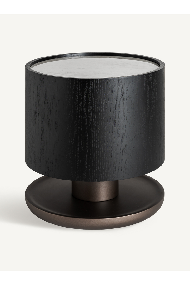 Black Oak Art Deco Side Table | Vical Home Breil | Oroatrade.com