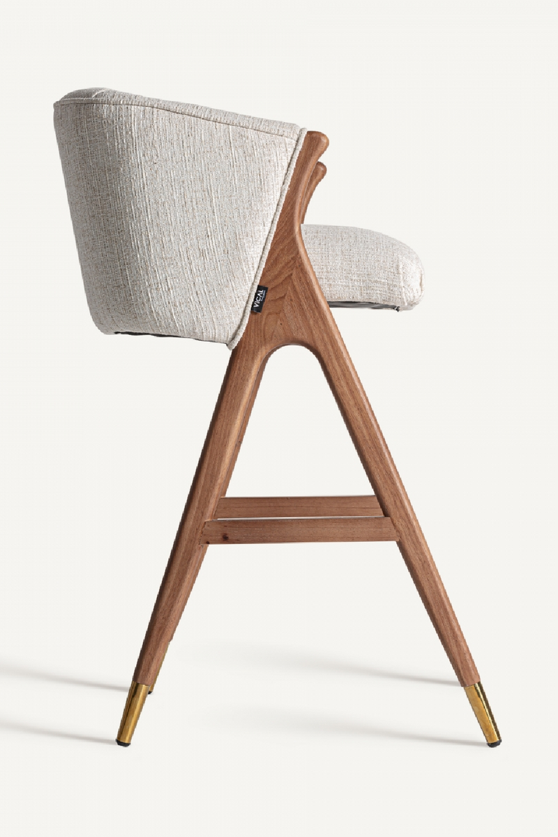 Beige Curved Bar Stool | Vical Home Douze | Oroatrade.com