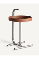 Brown Leather Side Table | Vical Home Geisingen | Oroatrade.com