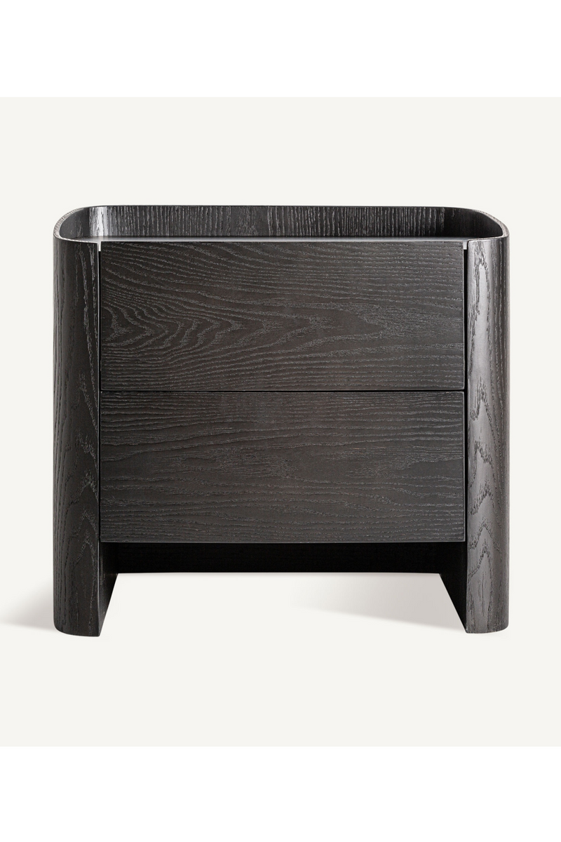 Black 2-Drawer Nightstand | Vical Home Wolfach | Oroatrade.com