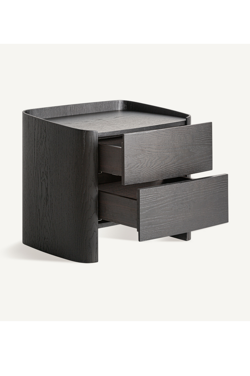 Black 2-Drawer Nightstand | Vical Home Wolfach | Oroatrade.com