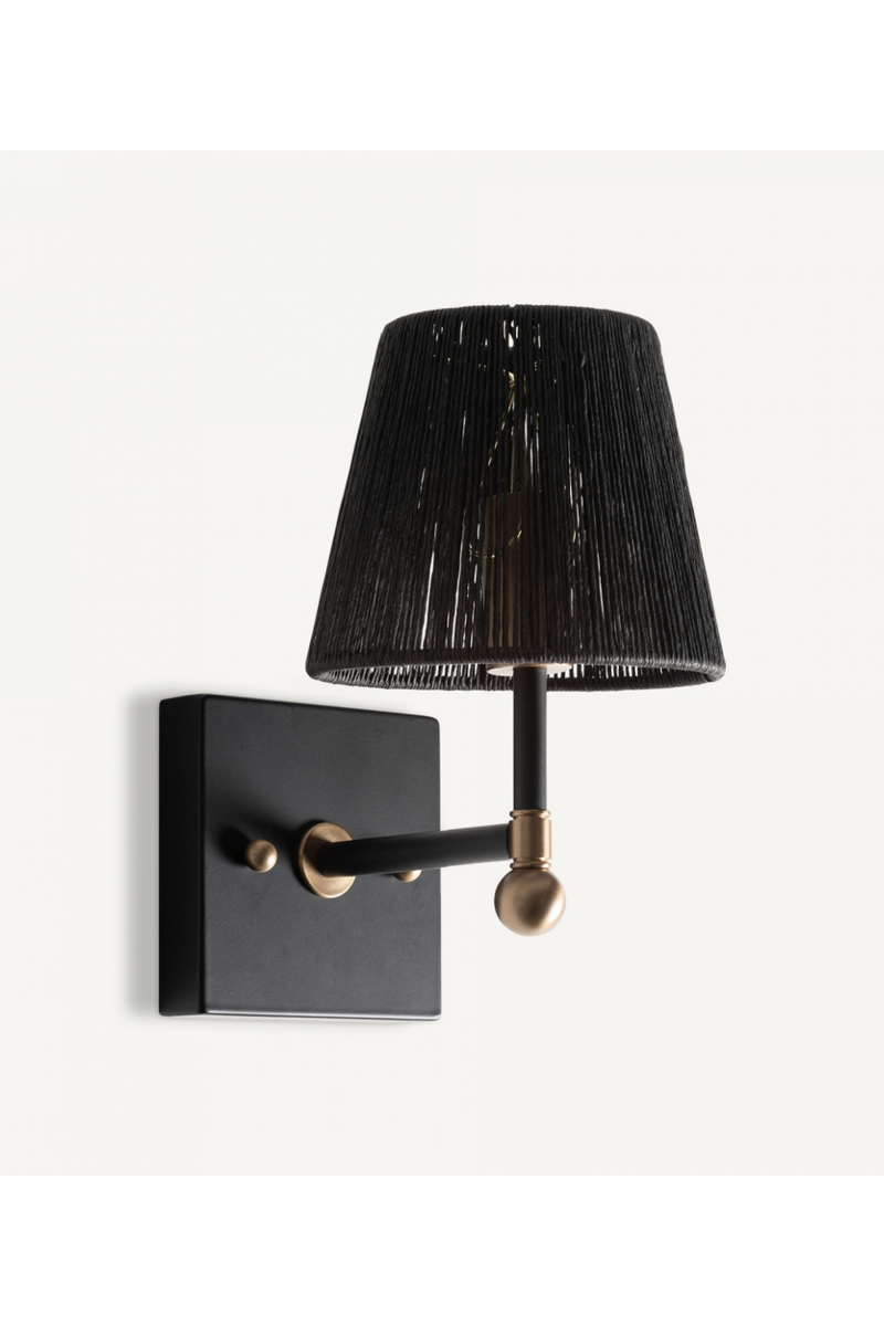 Black Rope Wall Lamp | Vical Home Gael | Oroatrade.com