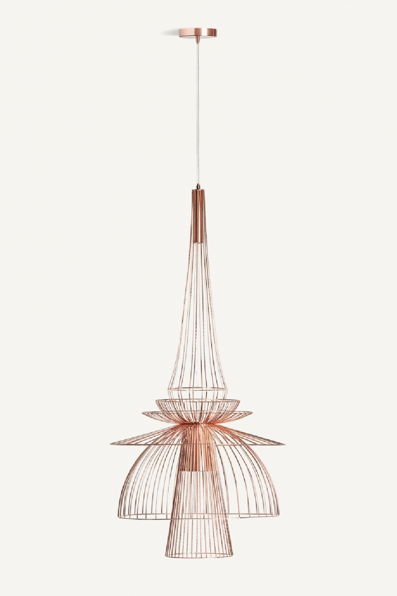 Copper Art Deco Chandelier | Vical Home | Oroatrade.com