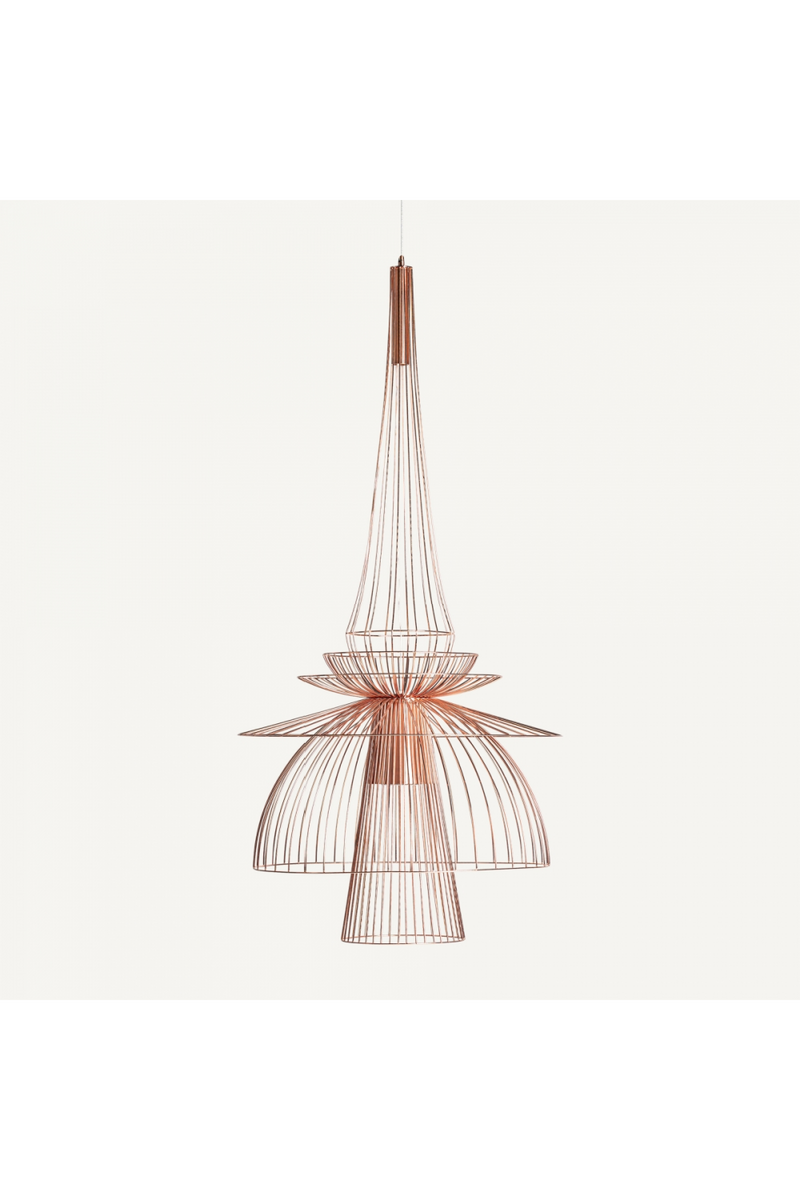 Copper Art Deco Chandelier | Vical Home | Oroatrade.com