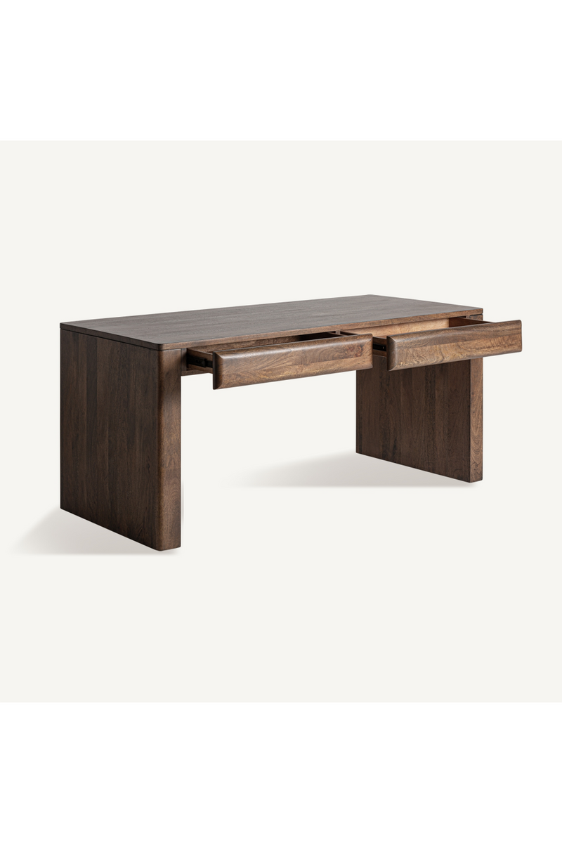 Mango Wood 2-Drawer Desk | Vical Home Gibles | Oroatrade.com