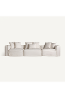 White Cotton Flanged Central Sofa | Vical Home Virolle | Oroatrade.com