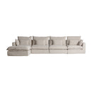 Hospitality furniture - White Right Corner Modular Sofa - www.oroatrade.com