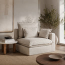 Hospitality furniture - White Right Corner Modular Sofa - www.oroatrade.com