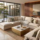 Off White Flanged Central Sofa | Vical Home Bief