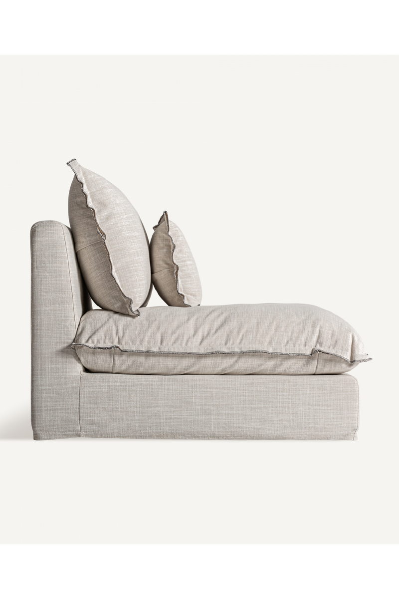 Off White Flanged Central Sofa | Vical Home Bief | Oroatrade.com