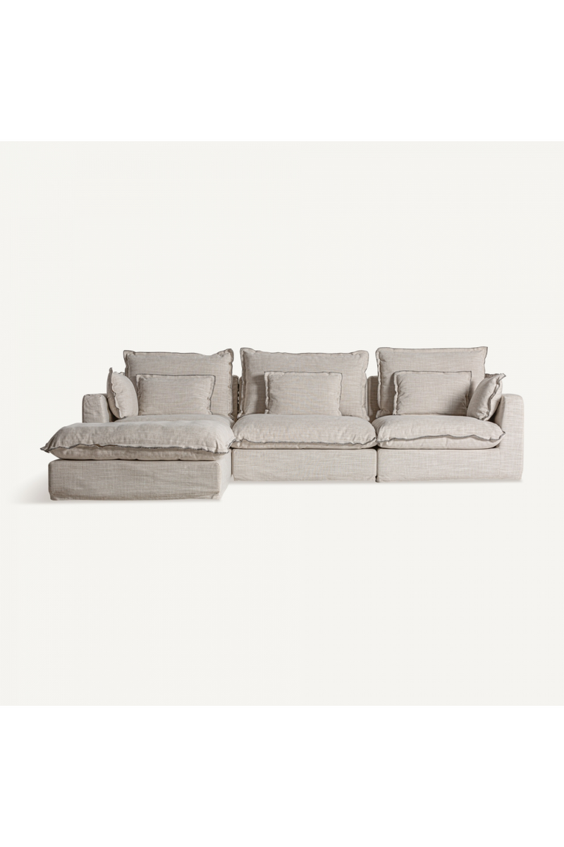 Off White Flanged Central Sofa | Vical Home Bief | Oroatrade.com