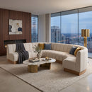 Beige Channeled Central Sofa | Vical Home Lurcy