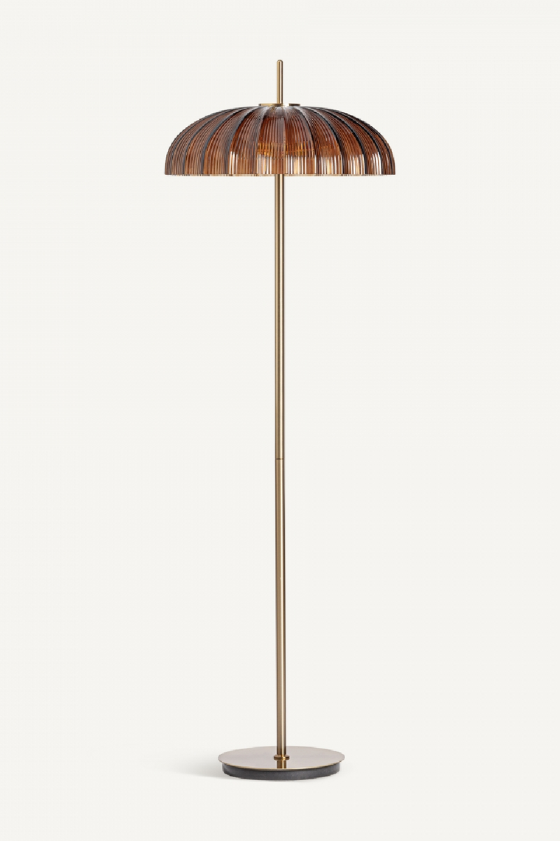 Reeded Brown Glass Floor Lamp | Vical Home | Oroatrade.com