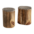 White Rope Wooden Side Table | Vical Home Obernai