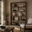 Hospitality furniture - Natural Elm Wood Bookcase - www.oroatrade.com