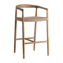 Hospitality furniture - Brown Teak Curved Counter Stool - www.oroatrade.com