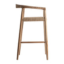 Hospitality furniture - Brown Teak Curved Counter Stool - www.oroatrade.com