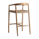 Hospitality furniture - Brown Teak Curved Counter Stool - www.oroatrade.com