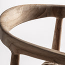 Hospitality furniture - Brown Teak Curved Counter Stool - www.oroatrade.com