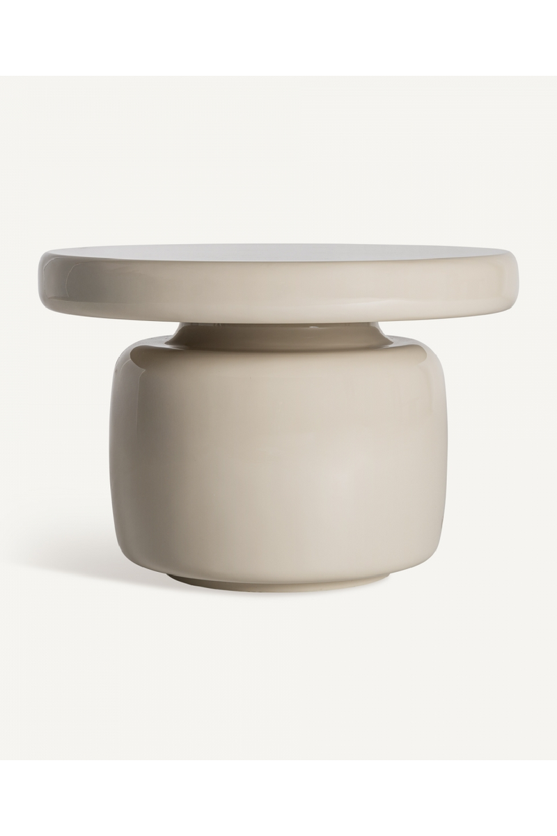 White Fiber Glass Side Table | Vical Home Zorbig | Oroatrade.com