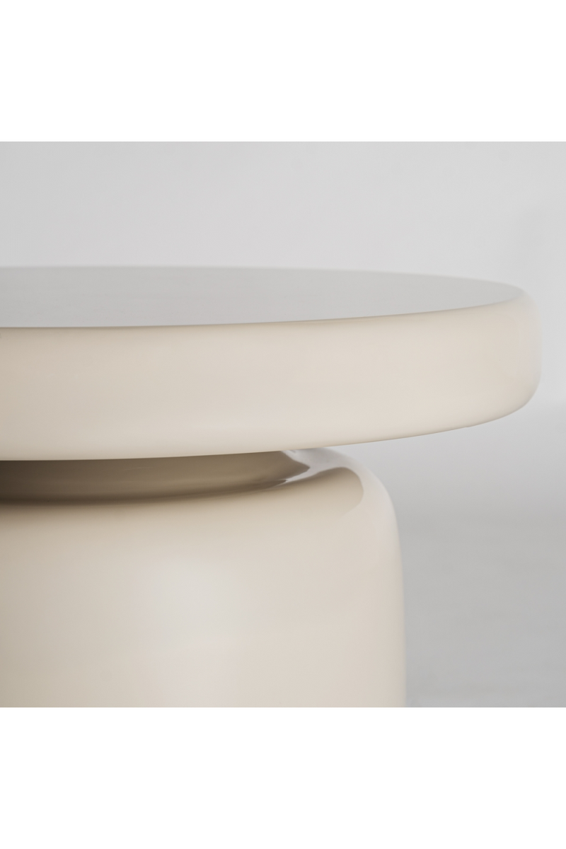 White Fiber Glass Side Table | Vical Home Zorbig | Oroatrade.com