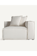 White Linen Right Corner Sofa | Vical Home Virolle | Oroatrade.com