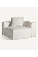 White Linen Right Corner Sofa | Vical Home Virolle | Oroatrade.com