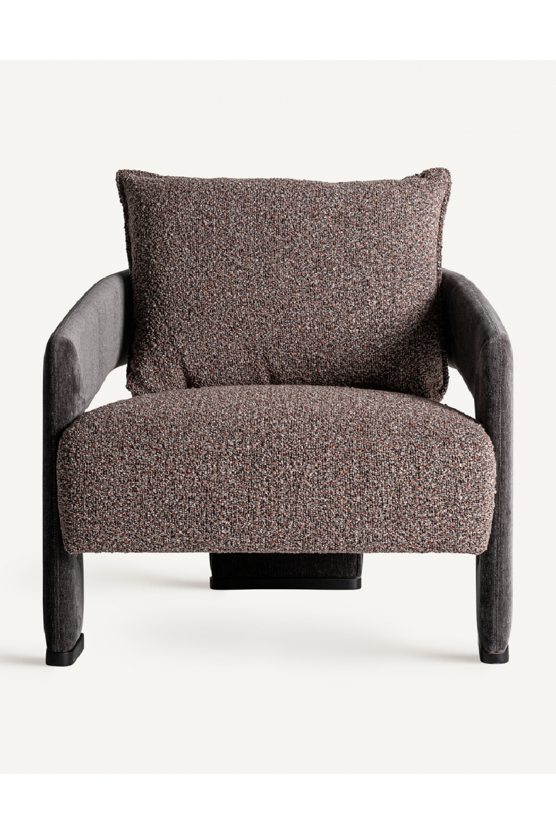 Brown Padded Lounge Armchair | Vical Home Brakel | Oroatrade.com