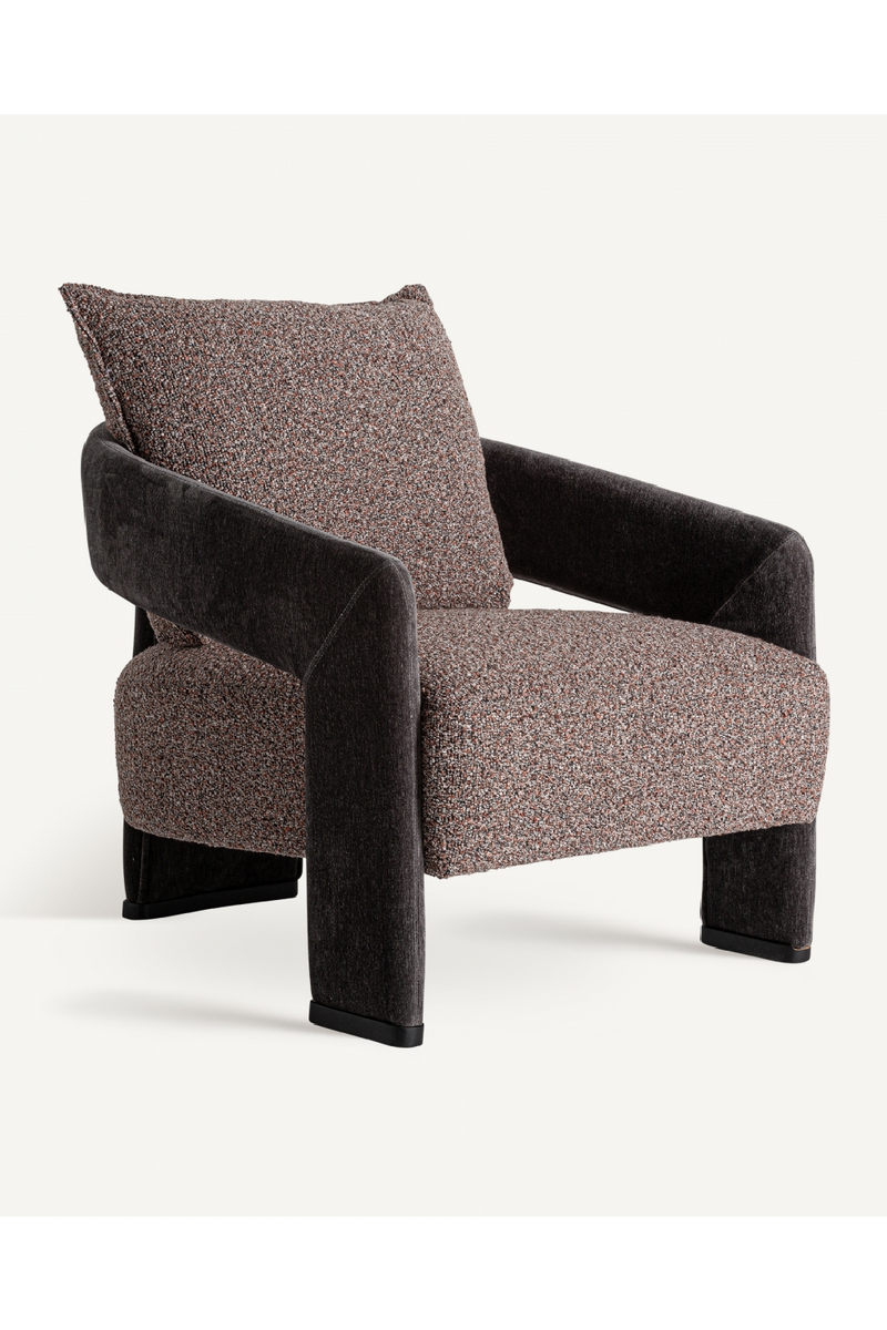 Brown Padded Lounge Armchair | Vical Home Brakel | Oroatrade.com